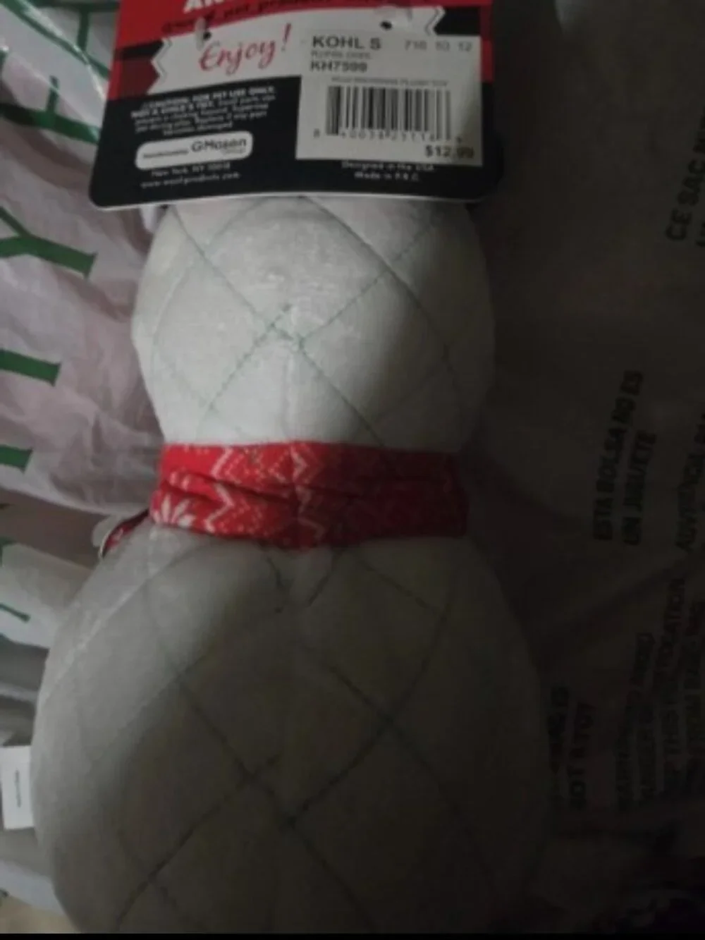 New Snowman Plush Squeaky Dog Toy